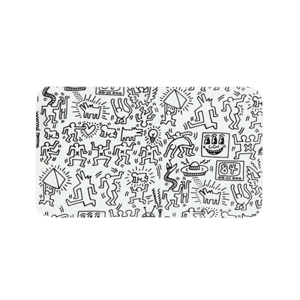 Keith Haring Tray Black & White miska skleněná