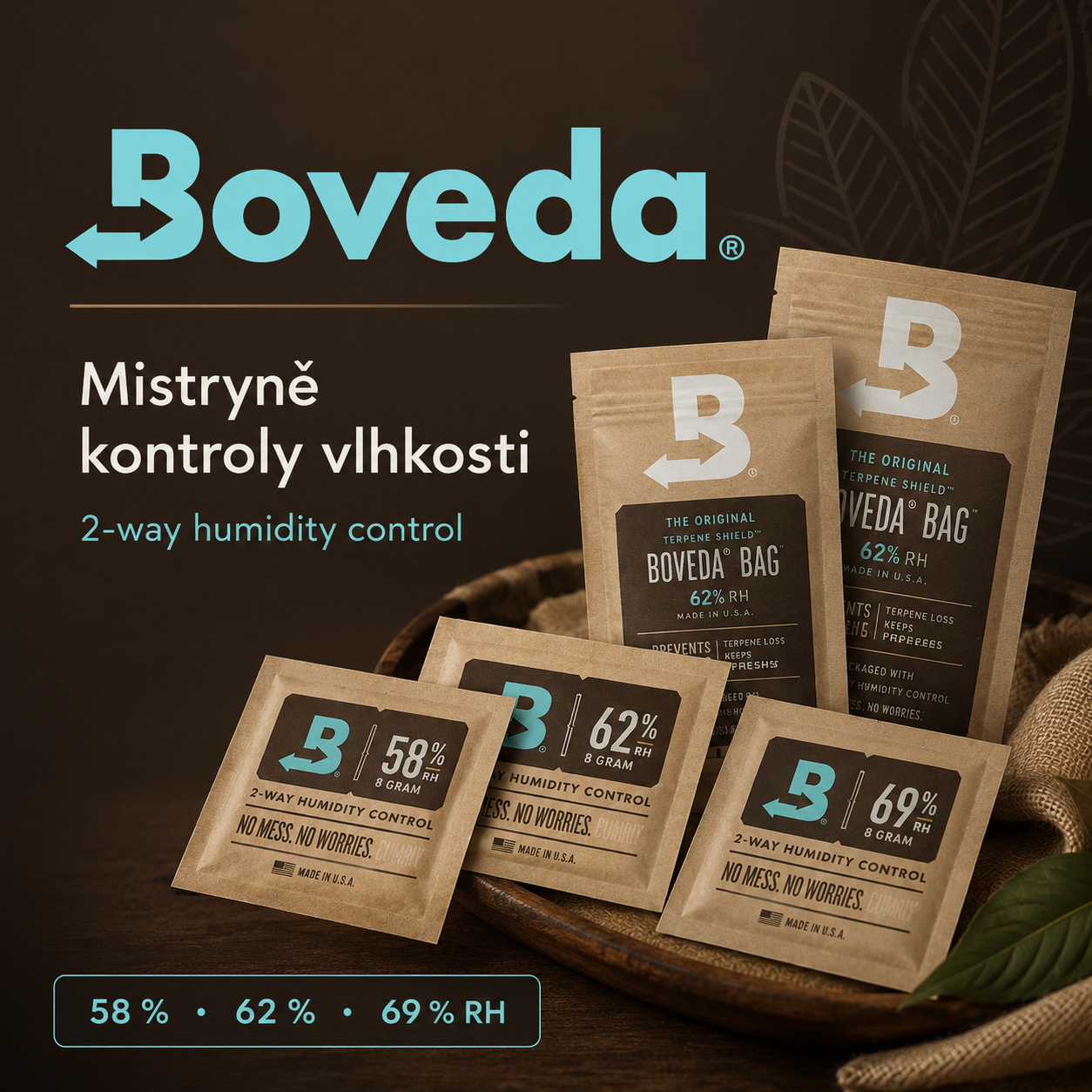 Boveda - mistryně kontroly vlhkosti a ochránkyně kvality