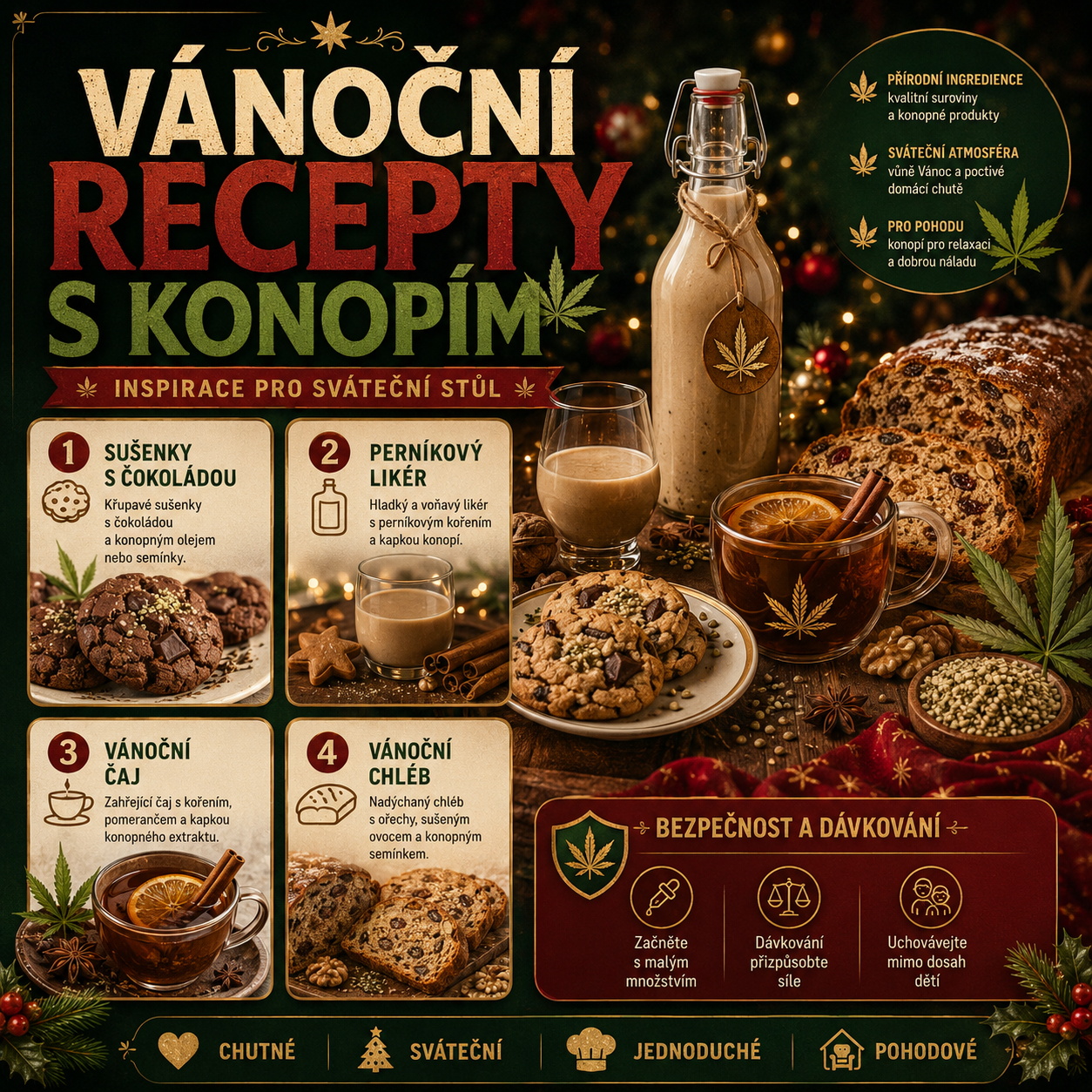 Vánoční recepty s konopím: Inspirace pro sváteční stůl