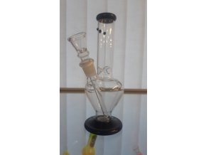 Üveg vízipipa Mini fekete 18cm