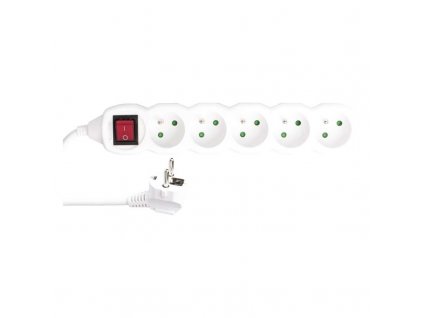 7277 prodluzovaci kabel s vypinacem 5 zasuvek 3m 3x1 5mm