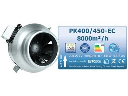 5066 ventilator prima klima blue line pk400 450mm ec 8000 m3 h ec motor