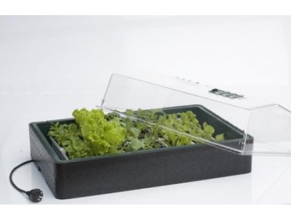 1316 propagator 64 50t pevny mini sklenik vyhrivany s digitalnim thermostatem 59 x 39 x 24 cm velky