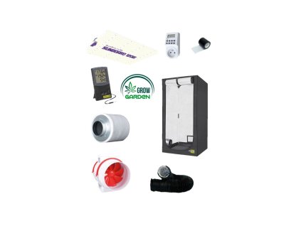 80x80x180 GrowBox EcoPro 80H SUNBOARD 180W kompletní set pro indoor pěstování