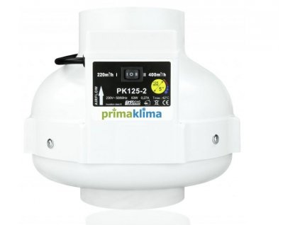 Ventilátor PRIMA KLIMA 220/400m3/h, 125mm, 2-rychlosti (PK125-2)