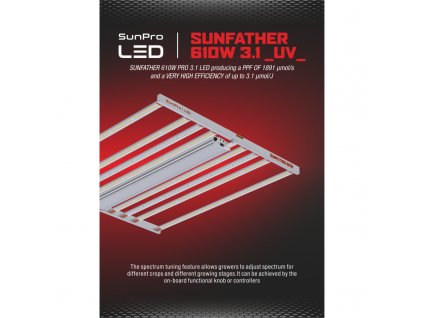 SunPro LED SUNFATHER 610W 3.1 UV