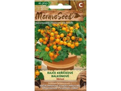 Semínka MoravoSeed Rajče keříčkové balkónové VENUS, oranžové 65362