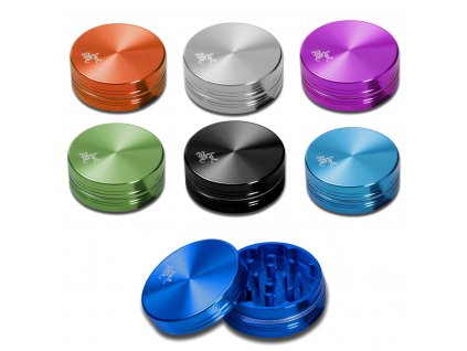 Dvoudílná kovová drtička, 50mm, různé barvy (Barva Černá)