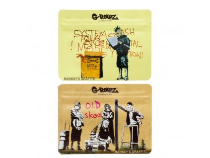 Zip sček G Rollz Banksy's Graffiti 105x80mm Max Quality (1)