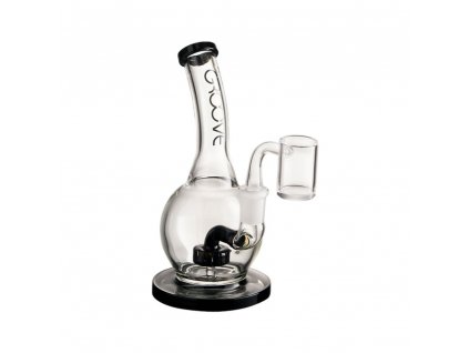 38198 groove round rig 7 black and clear bong sklo