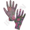Zahradní rukavice máčené -  vzor květiny