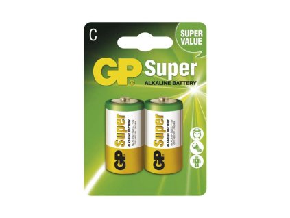 Baterie GP Super LR14 (C), 2 ks ve fólii