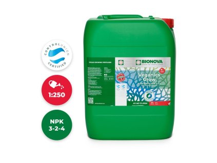 BioNova Veganics Grow 20 l, vegan hnojivo na růst