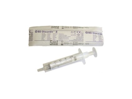 Injekční stříkačka plastová 5 ml