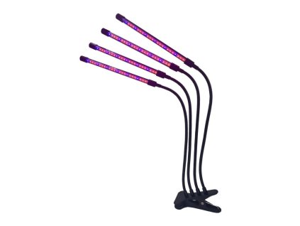 LED osvětlení na bylinky, s klipem a časovačem, 4 lišty