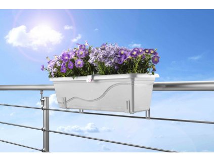 Plastkon samozavlažovací truhlík Extra Line Smart Bílá, 79.5x21x17 cm