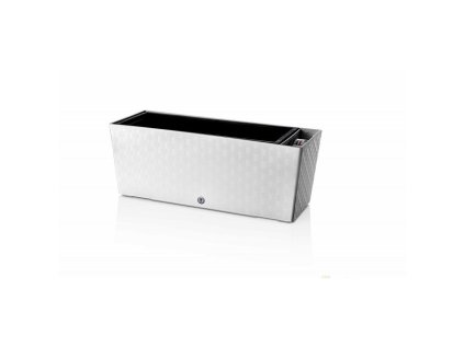 Plastkon samozavlažovací truhlík Supreme Ledově bílá, 49.5x19.3x19 cm