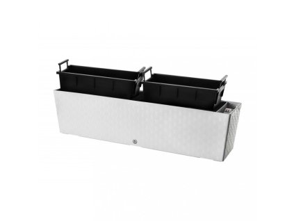 Plastkon samozavlažovací truhlík Supreme Kamenná šedá, 74.6x19.3x19 cm