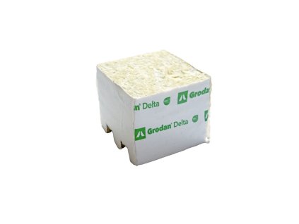 Grodan Delta NG2.0 75x75x65 mm, pěstební rockwool kostka bez díry, 1 ks