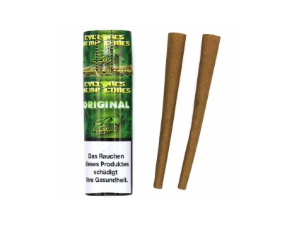 Cyclones Hemp Blunt Cones Original, konopný blunt dutinky, BOX 12 balení