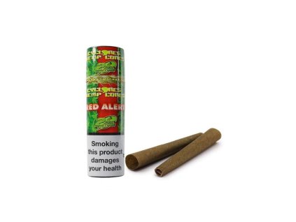 Cyclones Hemp Blunt Cones Red Alert, konopný blunt dutinky, BOX 12 balení