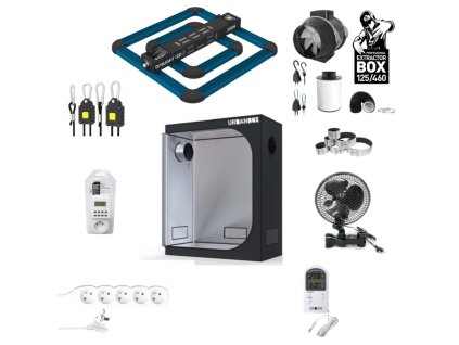 Kompletní grow box URBANBOX LED Maxibright 2x200W Set Wide, 150x80x200 cm