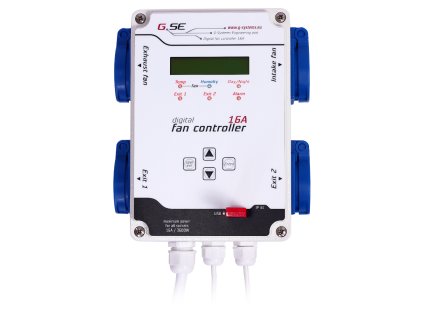 GSE Digitální kontroler ventilátorů – 16A / 4x 2200W / 230V - ROZBALENÝ