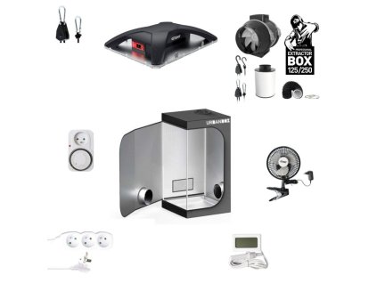 Kompletní grow box URBANBOX LED GENT 100W Set, 60x60x160 cm