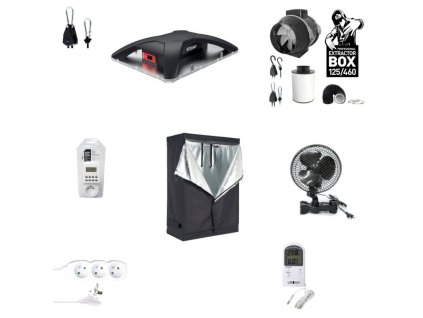 Kompletní grow box LED GENT 2x 100W Set Wide, 120x60x180 cm