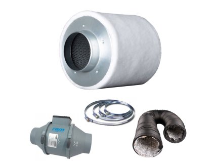 Kompletní set ventilace 250W MEDIUM - Ø 100 mm, odtah 200 m3/h