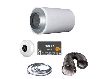 Kompletní set ventilace 600W MEDIUM - Ø 150 mm, odtah 600 m3/h