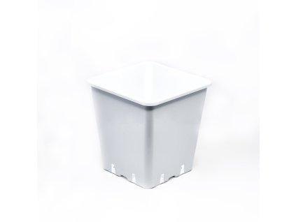 Květináč plastový bílý 25x25x26 cm - 11 l