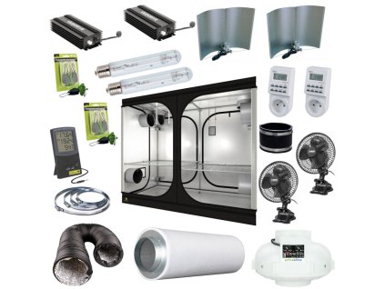 Kompletní grow box 2x600W MEDIUM, 240x120x200 cm