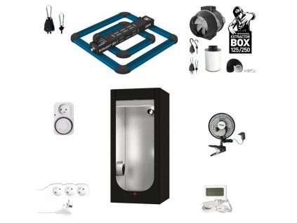 Kompletný pestovateľský box 200W LED Basic, 80x80x180 cm