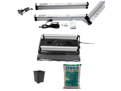 GENT Set Zemina Propagation Double, 2x18W LED s časovačem, 58x38x22 cm