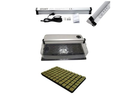 GENT Set Grodan Propagation Single, 1x18W LED s časovačem, 58x38x22 cm