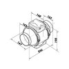 Ventilátory TT U 125 mm 280 m3/h, axiálny ventilátor s reguláciou teploty
