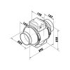 Vents TT SU 125 mm 320 m3/h, ventilátor s regulací teploty a silnějším motorem