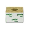 Grodan 75x75x65 mm, pěstební rockwool kostka s dírou 27x40 mm, 1 ks