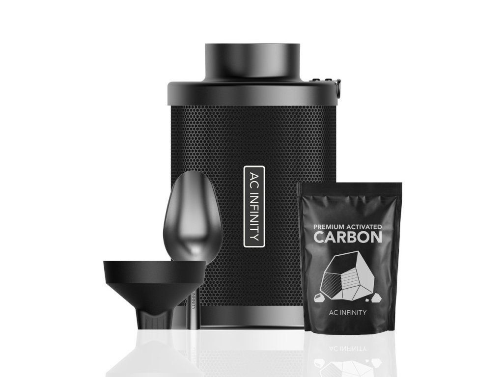 41082 ac infinity refillable carbon filter kit with charcoal refill 100mm