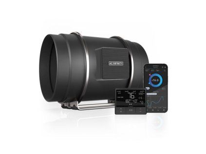 41073 ac infinity cloudline t8 quiet inline fan system with temperature humidity vpd controller 200mm