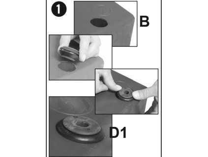 Průchodka na rezervoár pro 16mm a 25mm hadice