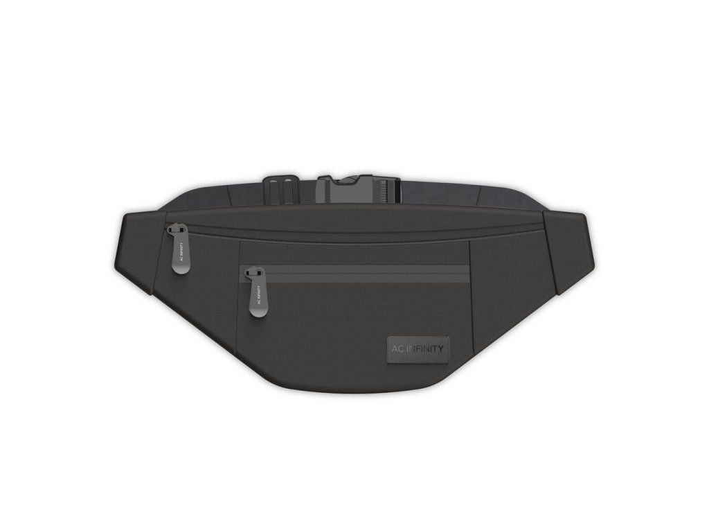 41007 ac infinity smell proof belt bag black with 900d nylon fabric and carbon filter lining