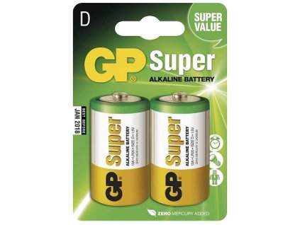 Baterie GP Super LR20 (D), 2 ks v blistru