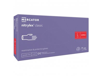 Mercator rukavice Nitrylex Classic violet, 100 ks