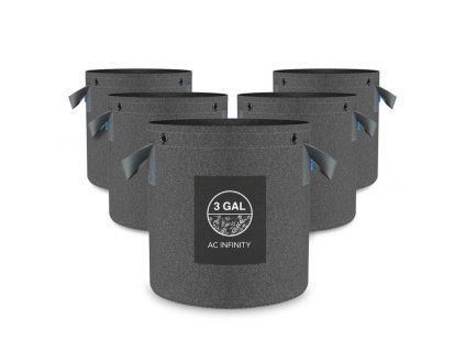 40923 ac infinity heavy duty reusable fabric pots 11 liters 5 pack