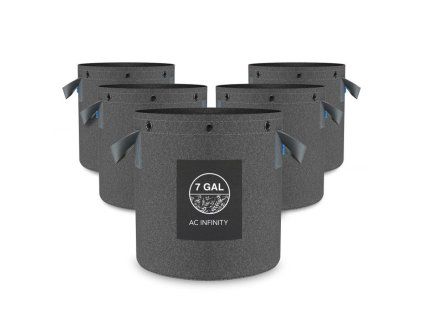 40929 ac infinity heavy duty reusable fabric pots 26 5 liters 5 pack