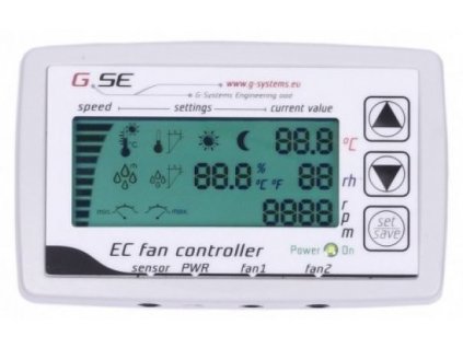 GSE Regulátor s LCD displejem pro 2 EC ventilátory