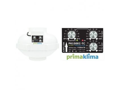 Ventilátor PRIMA KLIMA 1100m3/h, 150mm, EC motor s tepelnou regulací (PK150EC-TC)