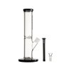 38213 groove straight tube 12 black and clear bong sklo